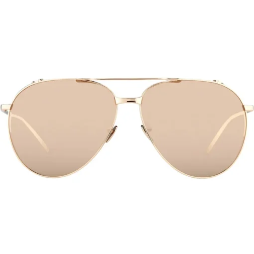 Linda Farrow Sunglasses & Eyewear-- 425 C3 Aviator Sunglasses - Rose Gold - Eyewear - Kourtney Kardashian - Olivia Munn - Official - Avvenice