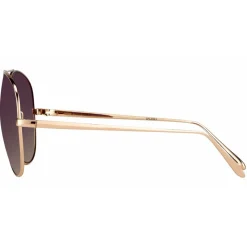 Linda Farrow Sunglasses & Eyewear-- 398 C3 Aviator Sunglasses - Matt Yellow Gold - Eyewear - Kendall Jenner - Alessandra Ambrosio - Avvenice
