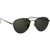 Linda Farrow Sunglasses & Eyewear-- 739 C6 Aviator Sunglasses - Nickel & Black - Eyewear - Avvenice