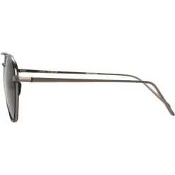 Linda Farrow Sunglasses & Eyewear-- 739 C6 Aviator Sunglasses - Nickel & Black - Eyewear - Avvenice