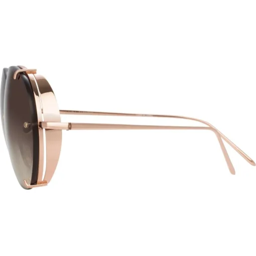 Linda Farrow Sunglasses & Eyewear-- 729 C7 Aviator Sunglasses - Rose Gold - Eyewear - Avvenice