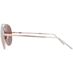Linda Farrow Sunglasses & Eyewear-- 518 C3 Aviator Sunglasses - Rose Gold - Eyewear - Avvenice