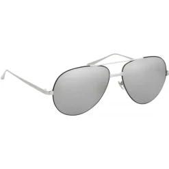 Linda Farrow Sunglasses & Eyewear-- 128 C5 Aviator Sunglasses - Yellow Gold - Eyewear - Alessandra Ambrosio Official - Avvenice