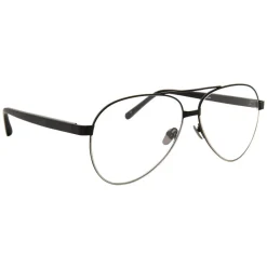 Linda Farrow Sunglasses & Eyewear-- 533 C9 Aviator Optical Frames - Black - Eyewear - Avvenice