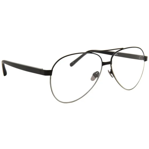 Linda Farrow Sunglasses & Eyewear-- 533 C9 Aviator Optical Frames - Black - Eyewear - Avvenice