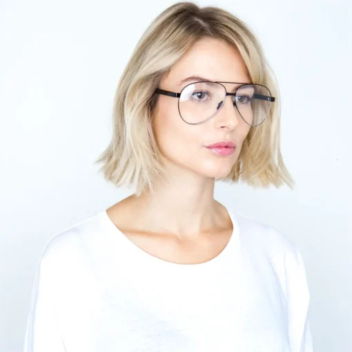 Linda Farrow Sunglasses & Eyewear-- 533 C9 Aviator Optical Frames - Black - Eyewear - Avvenice