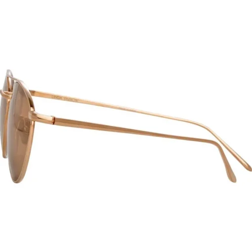 Linda Farrow Sunglasses & Eyewear-- 876 C3 Aviator Sunglasses - Rose Gold - Eyewear - Avvenice