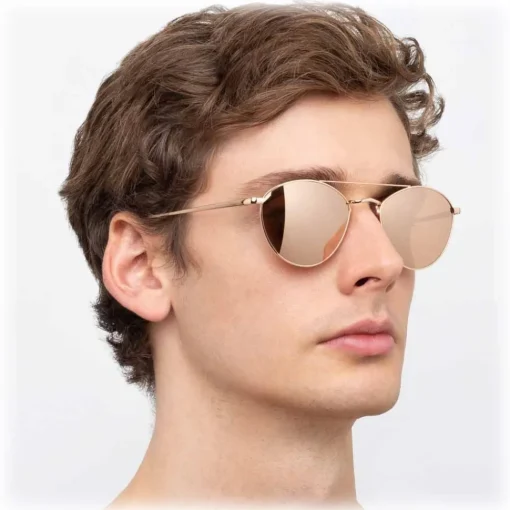 Linda Farrow Sunglasses & Eyewear-- 876 C3 Aviator Sunglasses - Rose Gold - Eyewear - Avvenice