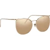 Linda Farrow Sunglasses & Eyewear-- 509 C3 Browline Sunglasses - Rose Gold - Eyewear - Gigi Hagid - Elle Macpherson - Official - Avvenice