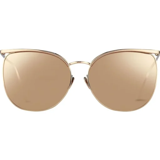 Linda Farrow Sunglasses & Eyewear-- 509 C3 Browline Sunglasses - Rose Gold - Eyewear - Gigi Hagid - Elle Macpherson - Official - Avvenice