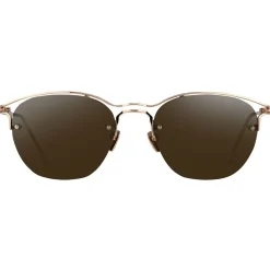 Linda Farrow Sunglasses & Eyewear-- 538 C6 Browline Sunglasses - Rose Gold - Eyewear - Avvenice