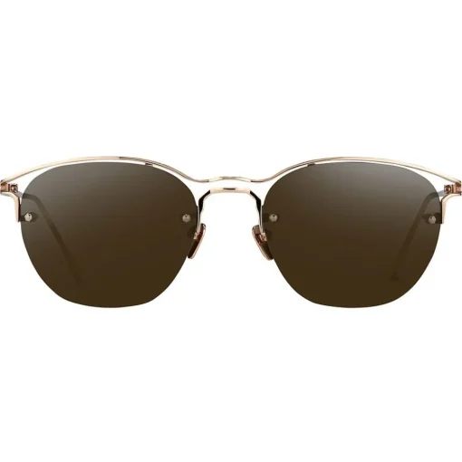 Linda Farrow Sunglasses & Eyewear-- 538 C6 Browline Sunglasses - Rose Gold - Eyewear - Avvenice