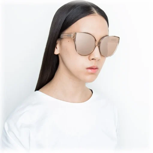 Linda Farrow Sunglasses & Eyewear-- 656 C5 Cat Eye Sunglasses - Ash - Eyewear - Avvenice