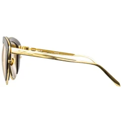 Linda Farrow Sunglasses & Eyewear-- 579 C2 Cat Eye Sunglasses - Black - Eyewear - Avvenice