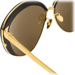 Linda Farrow Sunglasses & Eyewear-- 579 C2 Cat Eye Sunglasses - Black - Eyewear - Avvenice