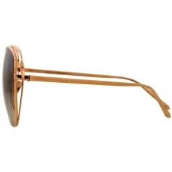 Linda Farrow Sunglasses & Eyewear-- 661 C5 Cat Eye Sunglasses - Rose Gold - Eyewear - Avvenice