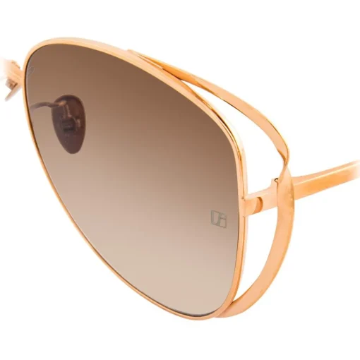 Linda Farrow Sunglasses & Eyewear-- 661 C5 Cat Eye Sunglasses - Rose Gold - Eyewear - Avvenice