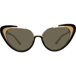 Linda Farrow Sunglasses & Eyewear-- 736 C1 Cat Eye Sunglasses - Black - Eyewear - Avvenice