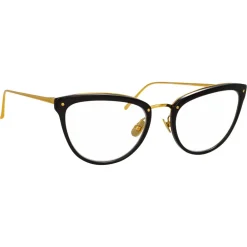 Linda Farrow Sunglasses & Eyewear-- 683 C10 Cat Eye Optical Frames - Black - Eyewear - Avvenice