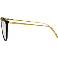 Linda Farrow Sunglasses & Eyewear-- 683 C10 Cat Eye Optical Frames - Black - Eyewear - Avvenice
