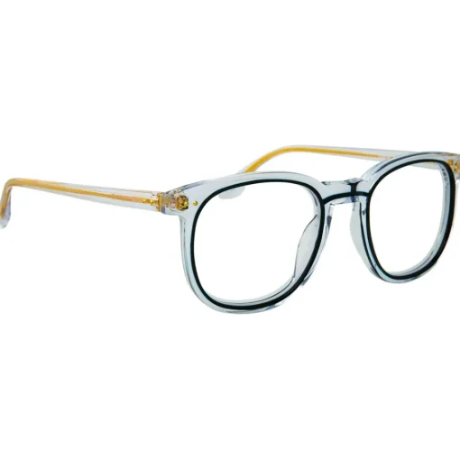 Linda Farrow Sunglasses & Eyewear-- 178 C16 D-Frame Optical - Clear & Black - Eyewear - Avvenice