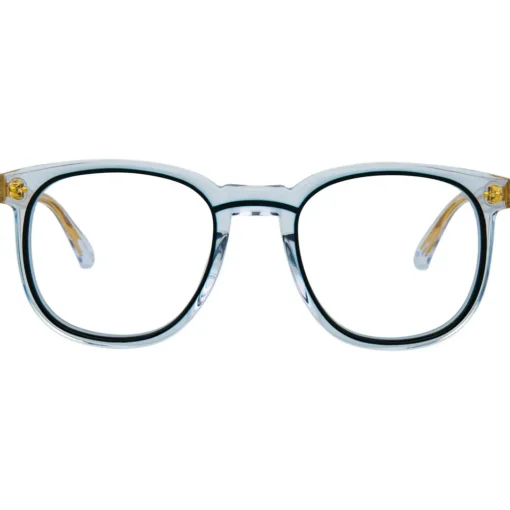 Linda Farrow Sunglasses & Eyewear-- 178 C16 D-Frame Optical - Clear & Black - Eyewear - Avvenice