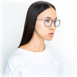 Linda Farrow Sunglasses & Eyewear-- 178 C16 D-Frame Optical - Clear & Black - Eyewear - Avvenice