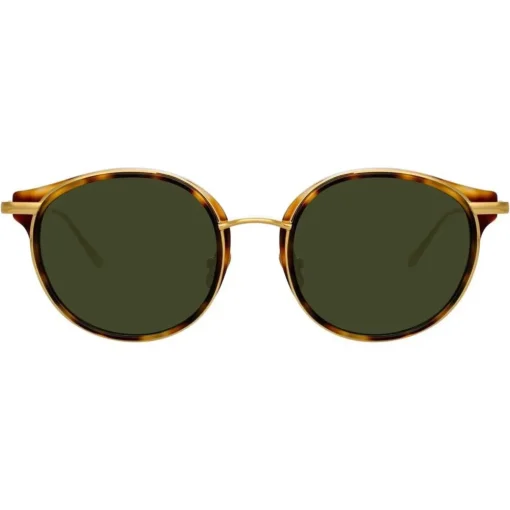 Linda Farrow Sunglasses & Eyewear-- 911 C2 D-Frame Sunglasses - Tortoiseshell - Eyewear - Avvenice
