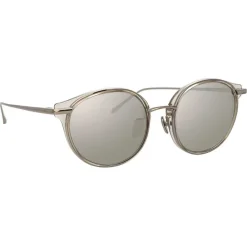 Linda Farrow Sunglasses & Eyewear-- 911 C5 D-Frame Sunglasses - Truffle - Eyewear - Avvenice