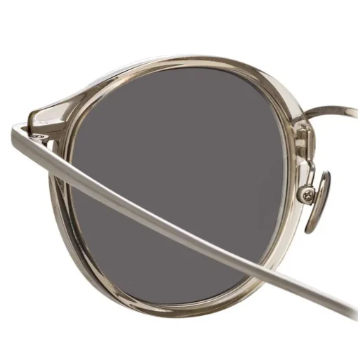 Linda Farrow Sunglasses & Eyewear-- 911 C5 D-Frame Sunglasses - Truffle - Eyewear - Avvenice