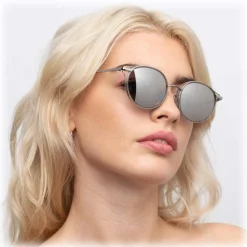 Linda Farrow Sunglasses & Eyewear-- 911 C5 D-Frame Sunglasses - Truffle - Eyewear - Avvenice