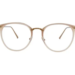 Linda Farrow Sunglasses & Eyewear-- 251 C56 Oval Optical Frames - Milky Peach - Eyewear - Avvenice