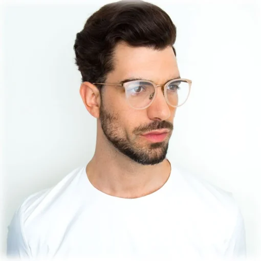 Linda Farrow Sunglasses & Eyewear-- 251 C56 Oval Optical Frames - Milky Peach - Eyewear - Avvenice