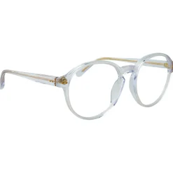 Linda Farrow Sunglasses & Eyewear-- 40 C26 Oval Optical Frames - Clear and Milky Pink - Eyewear - Avvenice
