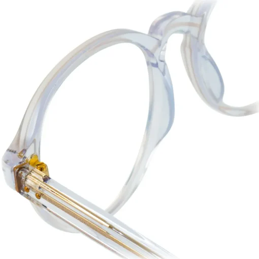 Linda Farrow Sunglasses & Eyewear-- 40 C26 Oval Optical Frames - Clear and Milky Pink - Eyewear - Avvenice