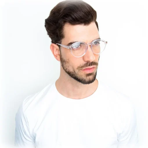 Linda Farrow Sunglasses & Eyewear-- 40 C26 Oval Optical Frames - Clear and Milky Pink - Eyewear - Avvenice