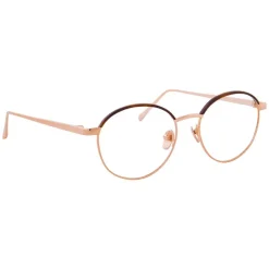 Linda Farrow Sunglasses & Eyewear-- 580 C4 Oval Optical Frames - Rose Gold - Eyewear - Avvenice