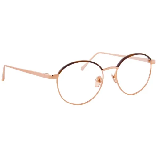 Linda Farrow Sunglasses & Eyewear-- 580 C4 Oval Optical Frames - Rose Gold - Eyewear - Avvenice