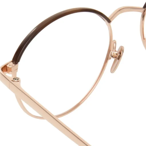 Linda Farrow Sunglasses & Eyewear-- 580 C4 Oval Optical Frames - Rose Gold - Eyewear - Avvenice