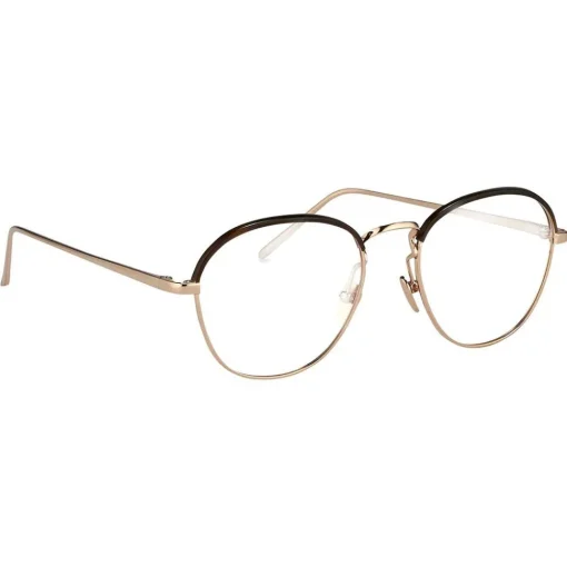 Linda Farrow Sunglasses & Eyewear-- 502 C3 Oval Optical Frames - Rose Gold and Mocha - Eyewear - Avvenice