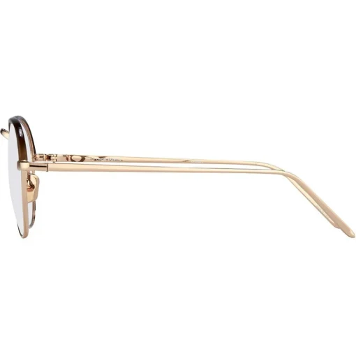 Linda Farrow Sunglasses & Eyewear-- 502 C3 Oval Optical Frames - Rose Gold and Mocha - Eyewear - Avvenice