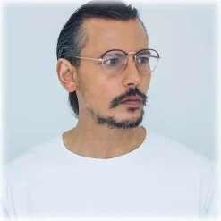 Linda Farrow Sunglasses & Eyewear-- 502 C3 Oval Optical Frames - Rose Gold and Mocha - Eyewear - Avvenice