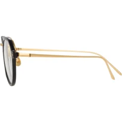 Linda Farrow Sunglasses & Eyewear-- 717 C6 Oval Optical Frames - Black - Eyewear - Avvenice