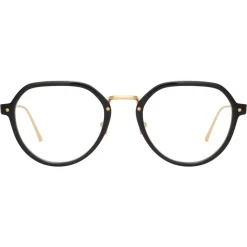 Linda Farrow Sunglasses & Eyewear-- 717 C6 Oval Optical Frames - Black - Eyewear - Avvenice