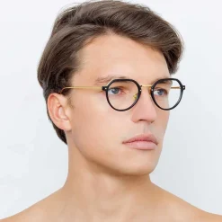 Linda Farrow Sunglasses & Eyewear-- 717 C6 Oval Optical Frames - Black - Eyewear - Avvenice