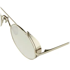 Linda Farrow Sunglasses & Eyewear-- 427 C2 Oval Sunglasses - White Gold - Eyewear - Gigi Hagid - Elle Macpherson - Official - Avvenice