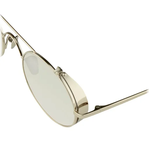 Linda Farrow Sunglasses & Eyewear-- 427 C2 Oval Sunglasses - White Gold - Eyewear - Gigi Hagid - Elle Macpherson - Official - Avvenice