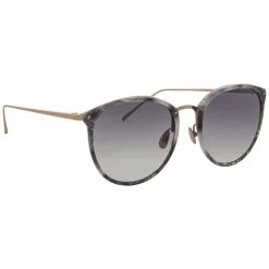 Linda Farrow Sunglasses & Eyewear-- 251 C41 Oval Sunglasses - Grey Marble - Eyewear - Avvenice