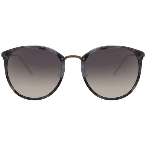 Linda Farrow Sunglasses & Eyewear-- 251 C41 Oval Sunglasses - Grey Marble - Eyewear - Avvenice