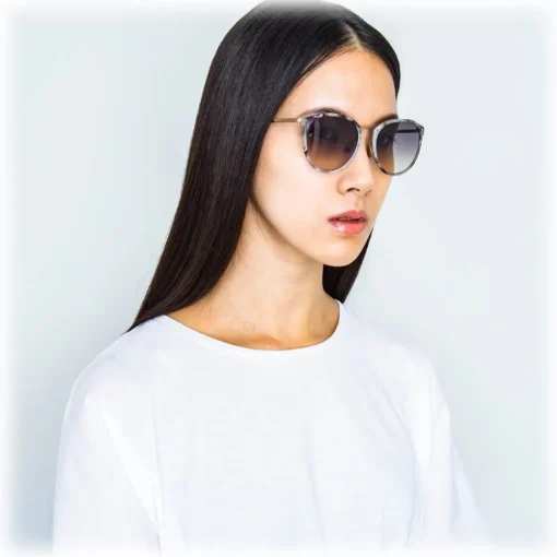 Linda Farrow Sunglasses & Eyewear-- 251 C41 Oval Sunglasses - Grey Marble - Eyewear - Avvenice